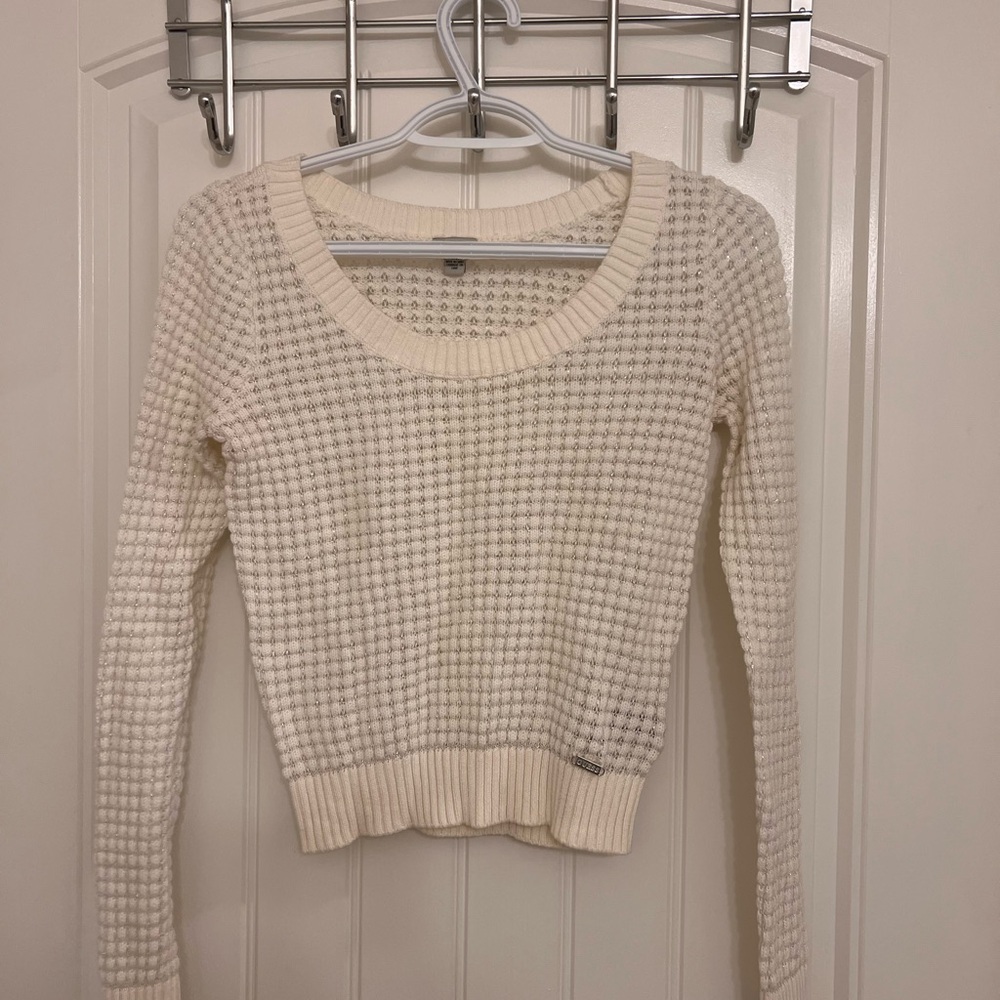 Guess Women's Cream Scoop Neck Sweater